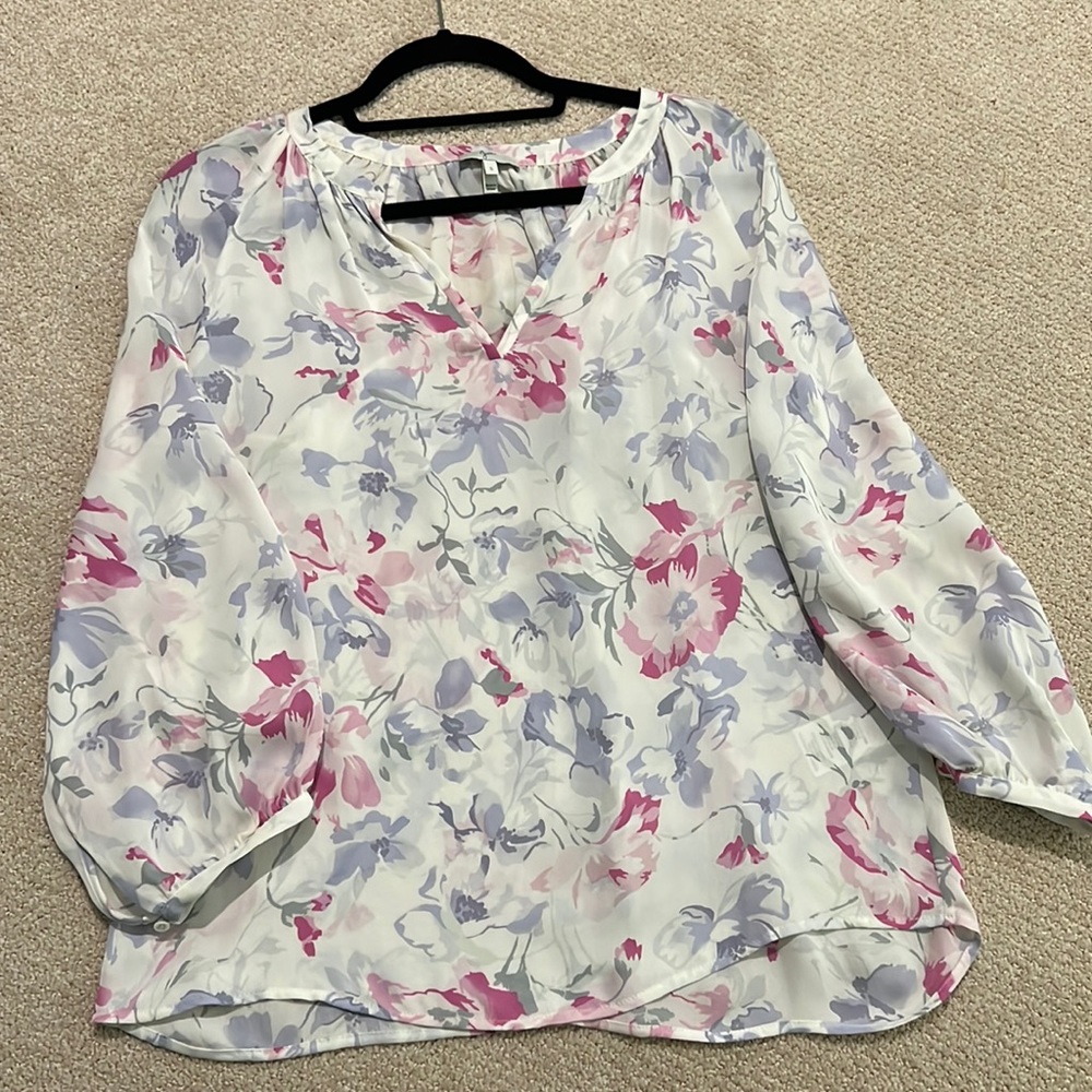 Joie floral silk top.